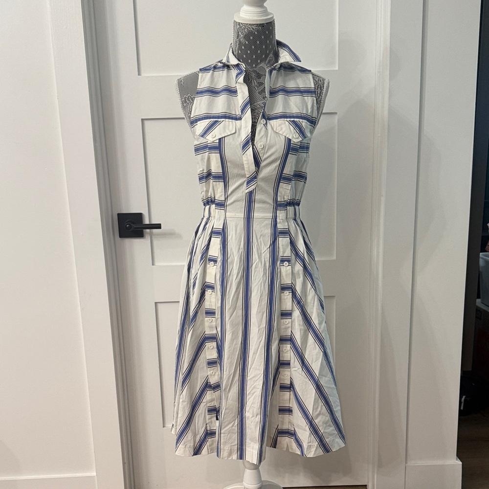 Rebecca Minkoff Blue and White Striped Dress